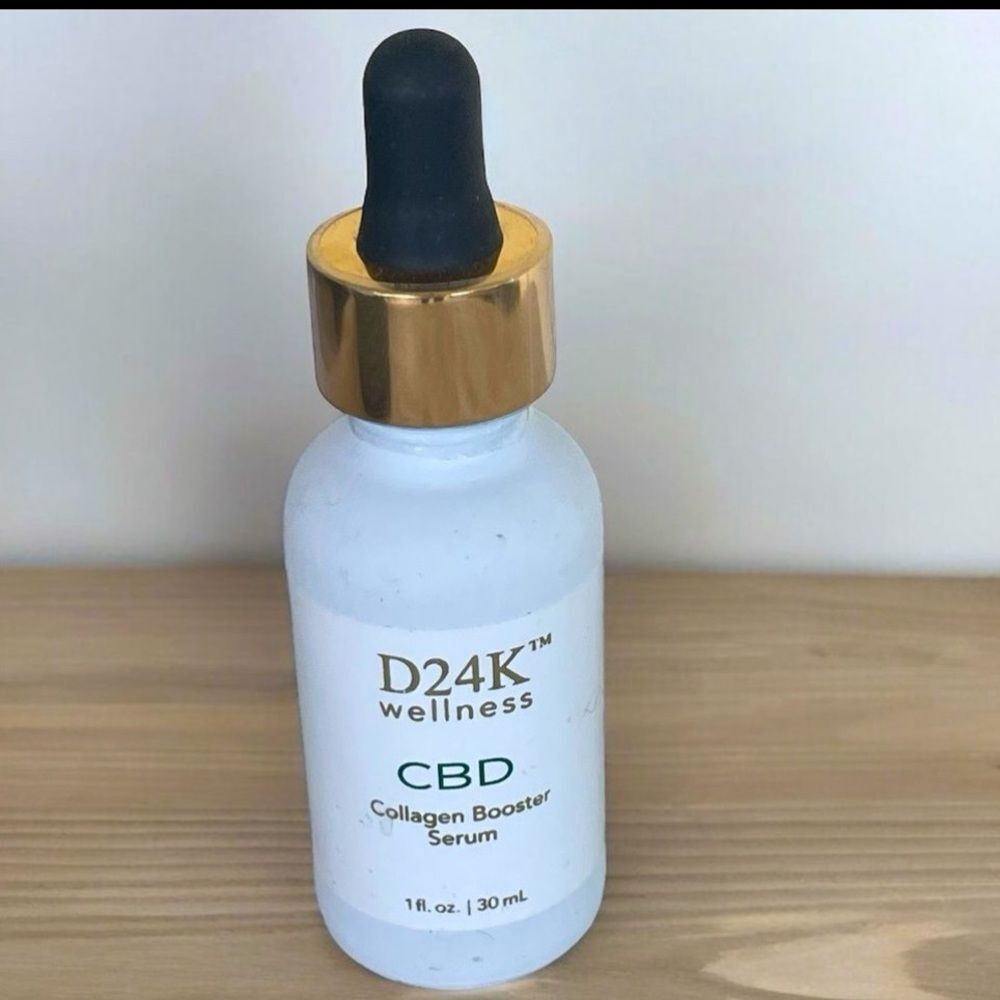 D24K Wellness CBD Collagen Booster Serum 1 oz 30 mL New Face Serum